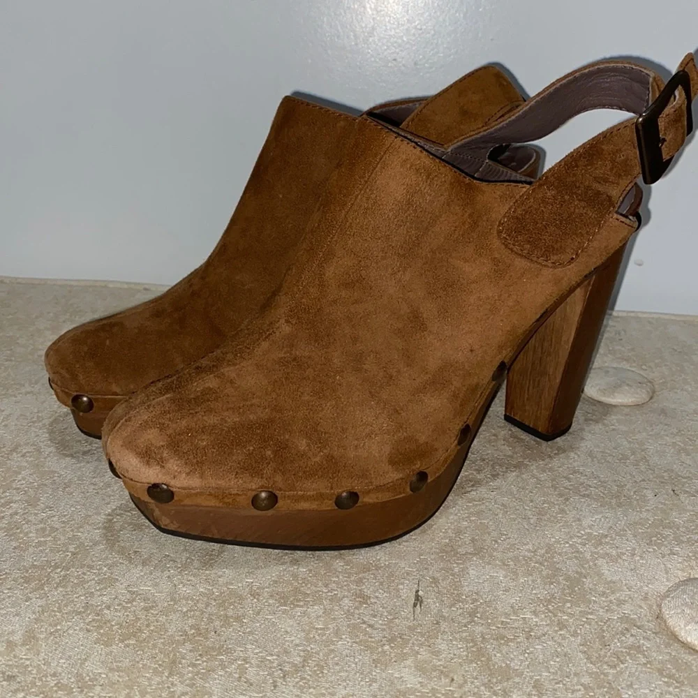 Castaner Brown Suede Platform Clog Mule Size 39